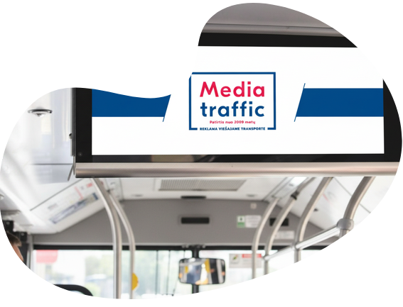 MediaTraffic ekranas autobuse
